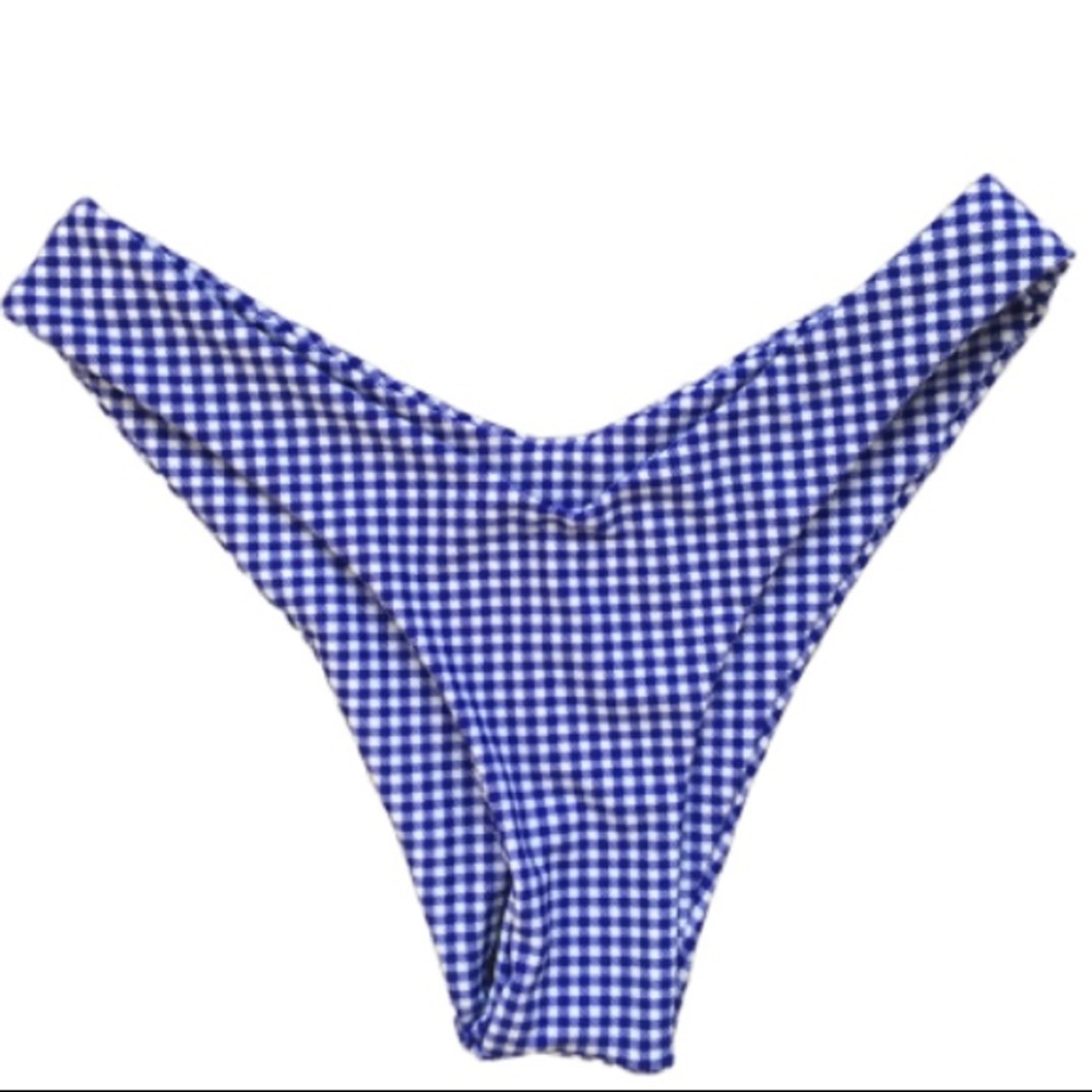 Gingham print bikini bottom